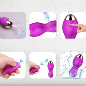 Dr.Love USB Şarjlı Uzaktan Kumandalı Su Geçirmez Ultra Lux Yumurta Vibratör - ''Retardex Genital Bölge Koku Giderici Hediyeli''
