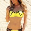 Angelsin Sarı Şık Tasarımlı Bikini