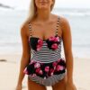 Angelsin Yüksek Bel Etek Gürünümlü Destekli Bikini Takım