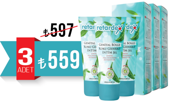 RETARDEX Genital Bölge Koku Giderici İntim Jel 3x100ml. (pH 4.2)