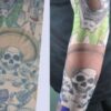 Tattoo Paylaço Kuru Kafa Motifli Giyilebilir Dövme