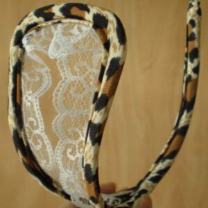 Merry See Leopar Desenli Özel Bölgesi Açık C-String