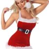 Merry See Kadife Yılbaşı Kız Kostümü Şapkalı