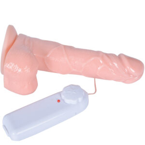 J.B. - 15 Cm. - Titreşimli Vantuzlu Testisli Realistik Vibratör     ''Retardex Genital Bölge Koku Giderici Hediyeli''