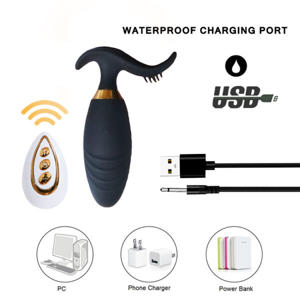 Yiwu Love 11 Cm. - USB Şarjlı - 10 Farklı Titreşim Modlu - Uzaktan Kumandalı - Klitoris Uyarıcılı - Teknolojik Vibratör - Görsel 3