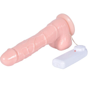 J.B. - 15 Cm. - Titreşimli Vantuzlu Testisli Realistik Vibratör     ''Retardex Genital Bölge Koku Giderici Hediyeli''