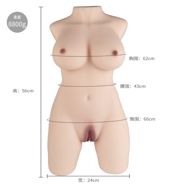 Big Ass - 56 Cm. - Ultra Realistik - Slikon Göğüslü Gerçekçi Doku Anal & Vajinal Masturbatör Gövde - Görsel 11