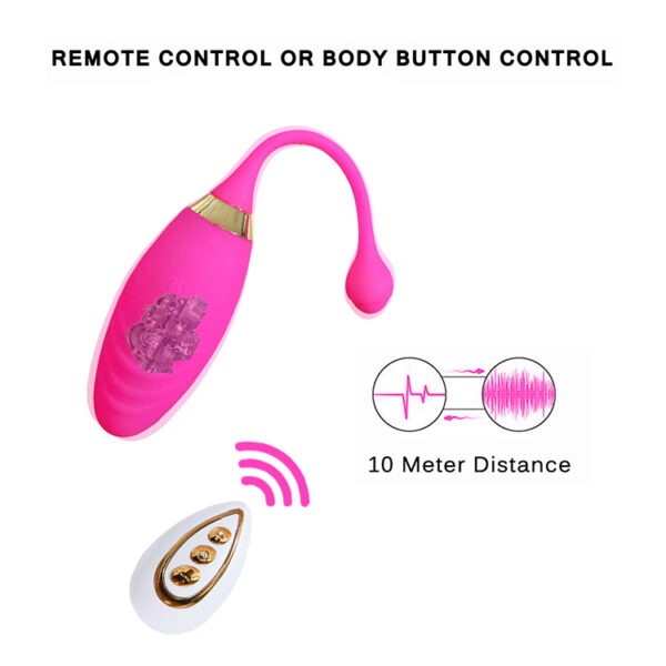 Yiwu Love 17 Cm. - USB Şarjlı - 10 Farklı Titreşim Modlu - Uzaktan Kumandalı - Klitoris Uyarıcılı - Teknolojik Vibratör - Görsel 4